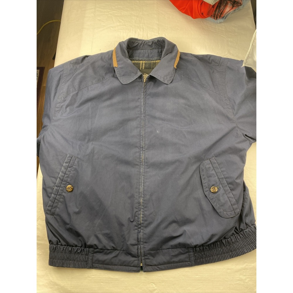 London‎ Fog Bomber Mens Jacket Removable Fleece Liner  SZ LG Regular Blue Casual